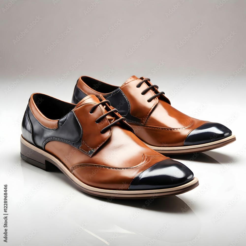 Sophisticated Style: Male Fashion Shoes Isolated on a White Background Sophisticated Style: Male Fashion Shoes Isolated on a White Background