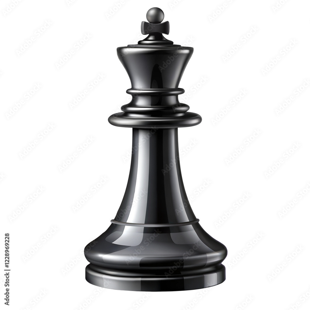 Black Chess Piece Isolated on Transparent Background. Black Chess Piece Isolated on Transparent Background.