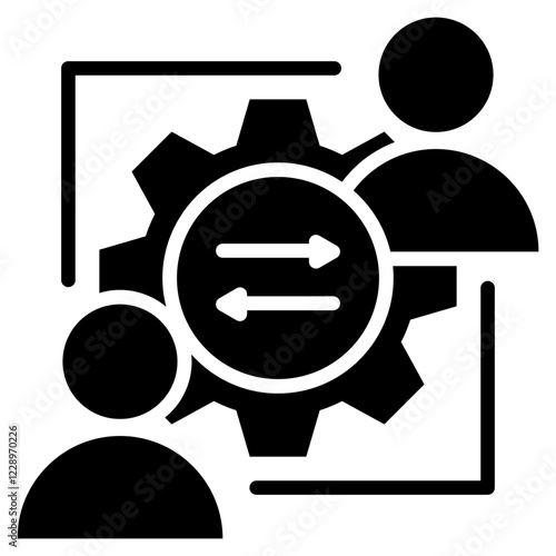 Outsourcing Glyph Icon