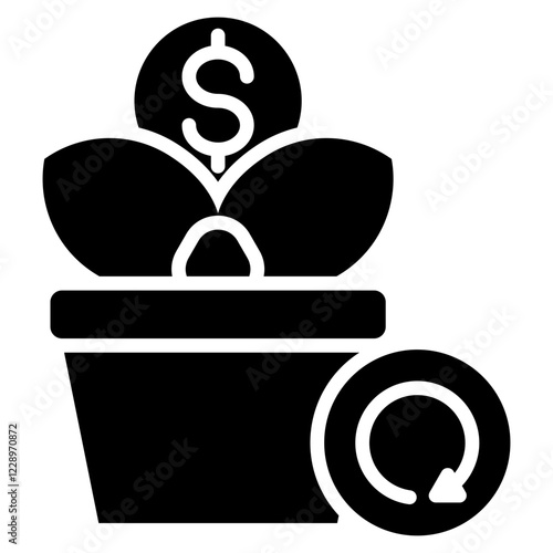 Return Of Investment Glyph Icon