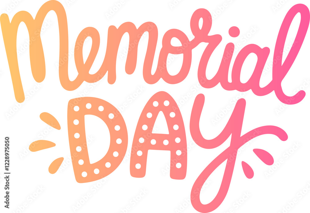 Memorial Day Hand Lettering. Memorial Day Hand Lettering.