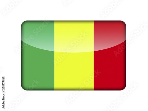 Free Download The Malian flag in the form of a glossy icon - GFXLoad