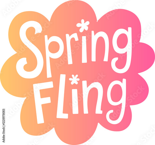 Spring Fling Sticker.
