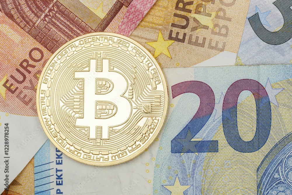 Bitcoin crypto currency online pay digital money cryptocurrency euro economy finance
