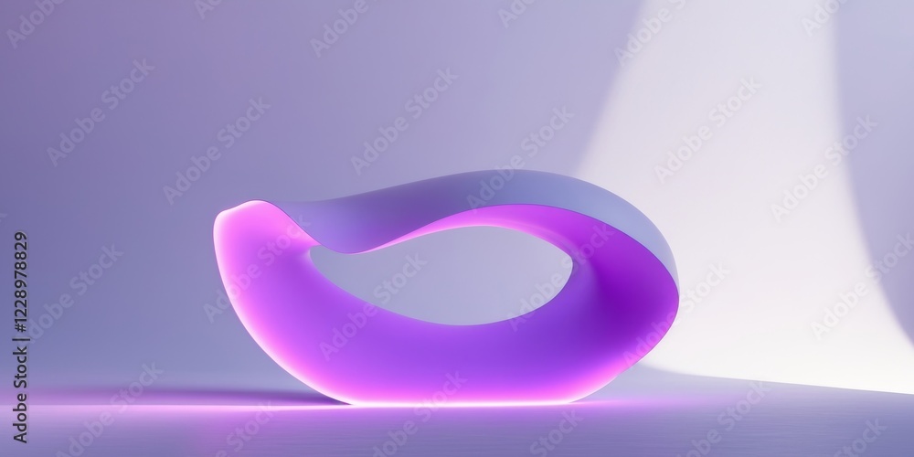 Obraz premium Captivating Curves of Vibrant Violet Luminescence