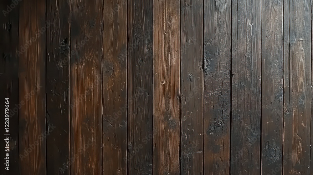Dark wooden planks with rich texture and subtle shadows Dark wooden planks with rich texture and subtle shadows
