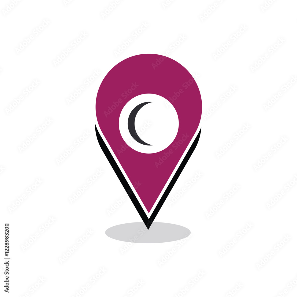 Set of map pointer, location pin place marker, GPS location symbol vector