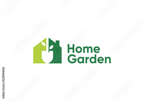 abstract tree with home logo design vector concept
