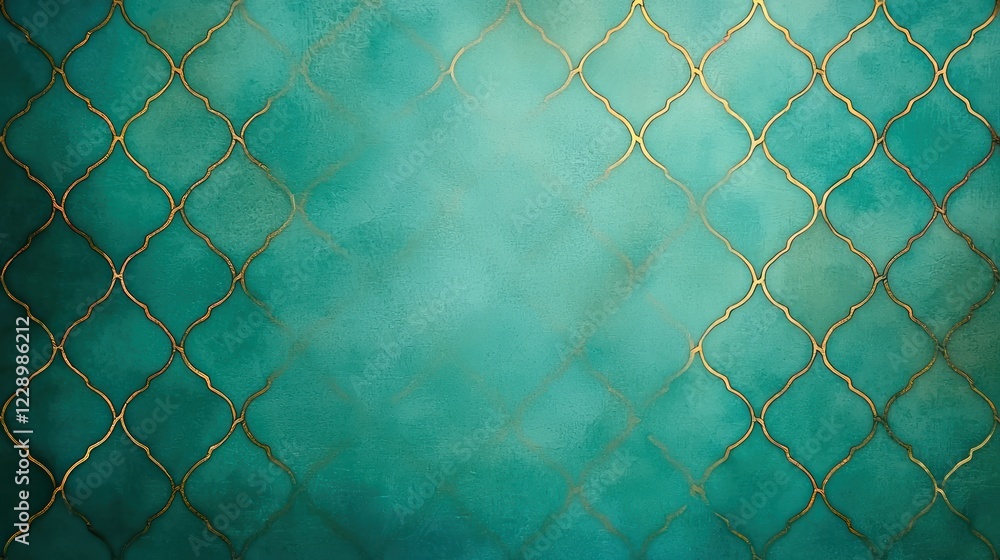 Teal and Gold Geometric Watercolor Texture Teal and Gold Geometric Watercolor Texture