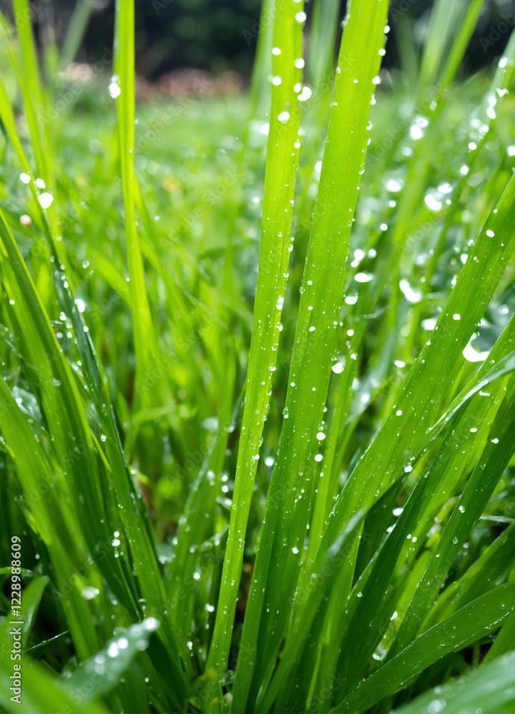 grass with dew drops grass with dew drops