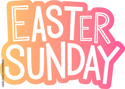 Easter Sunday Sticker.