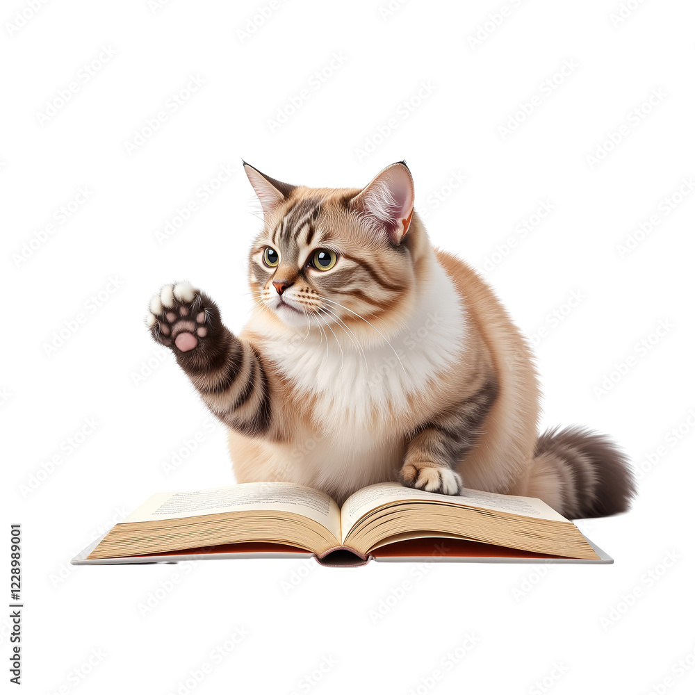 Persian Cat Interacting with Wellness Guide