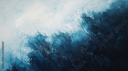 Wallpaper Mural Close-up of an oil painting with bold acrylic textures and rich color gradients Horizontal abstract art fragment highlighting beautiful brushstrokes and depth Torontodigital.ca