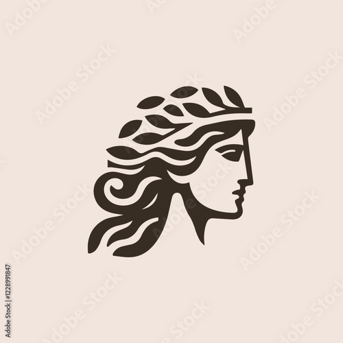 Classic Greek Lady Logo