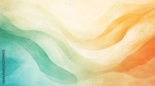 Soft Gradient Abstract Waves with Warm and Cool Colors