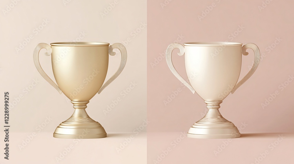 Realistic 3D Golden Trophy Cup Vector Illustration Realistic 3D Golden Trophy Cup Vector Illustration