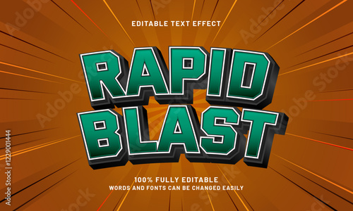 rapid blast editable text effects with a speed and flash theme