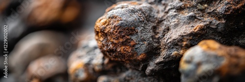 Wallpaper Mural Close-up of rusty, textured rocks with blurred background. Torontodigital.ca