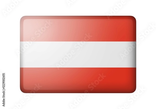 Free Download The Austrian flag. Rectangular matte icon. Isolated on white background - GFXLoad