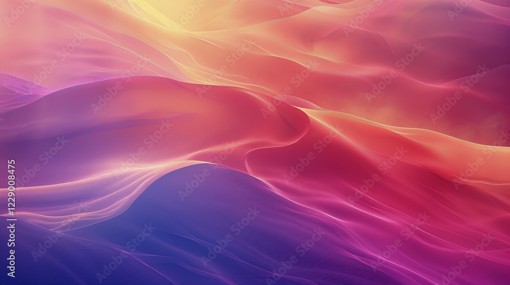 Smooth gradient from pink to orange and purple creating an atmospheric abstract image, AI generated Smooth gradient from pink to orange and purple creating an atmospheric abstract image, AI generated
