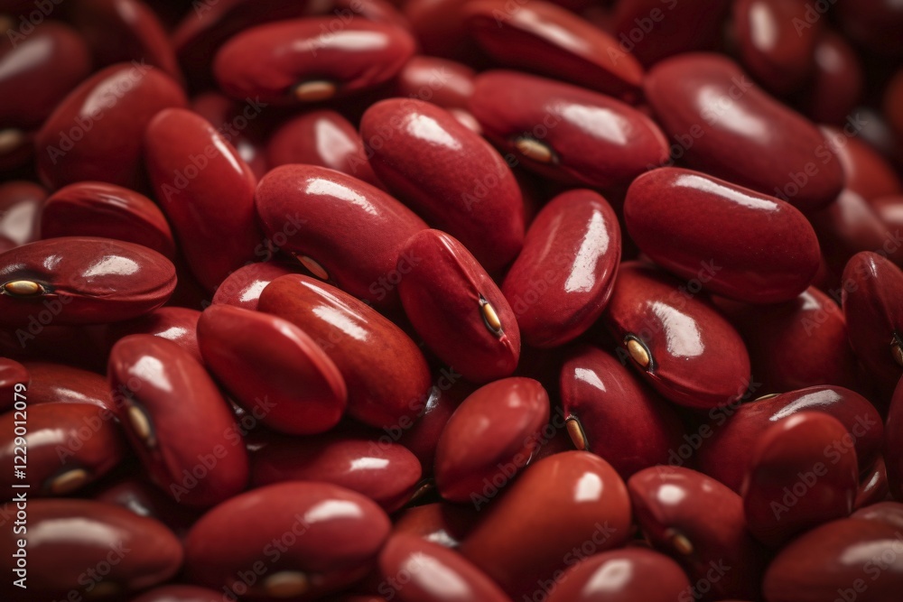 Close up of red kidney beans. KI generiert, generiert, AI generated