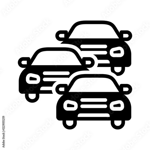 Vector black icon for Cars