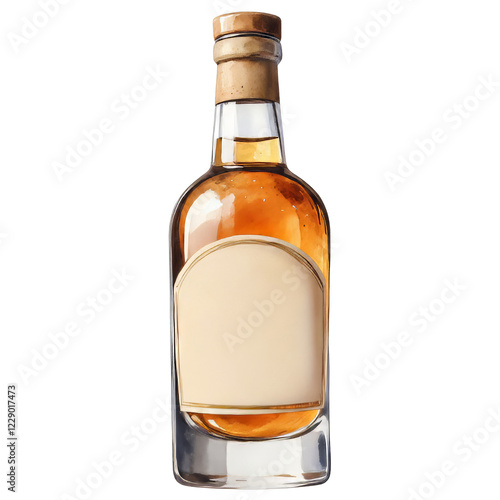 Vintage Irish Whiskey Bottle Showcasing Amber Liquid and Elegant Label