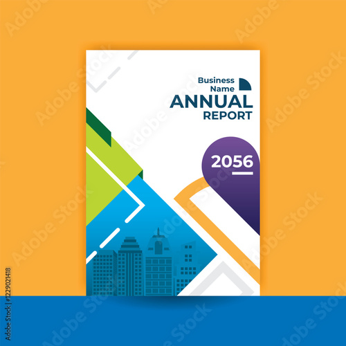 report cover design, annual report cover design, promotion template, marketing kit, flayer design, pamphlet, brochure design, geometric, financial report cover