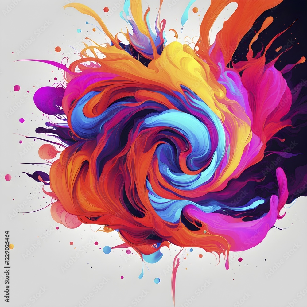 Minimalist illustration with abstract shapes interlocking to symbolize inspiration, AI generated