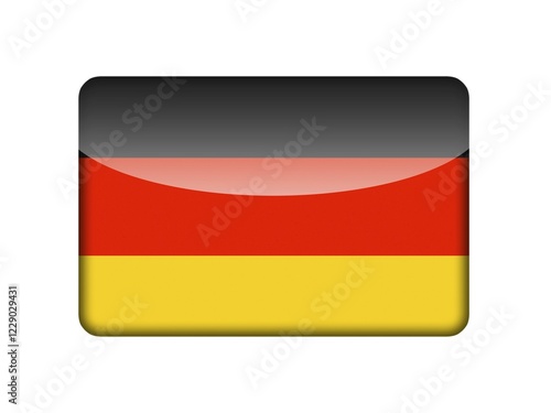 Free Download The German flag in the form of a glossy icon - GFXLoad