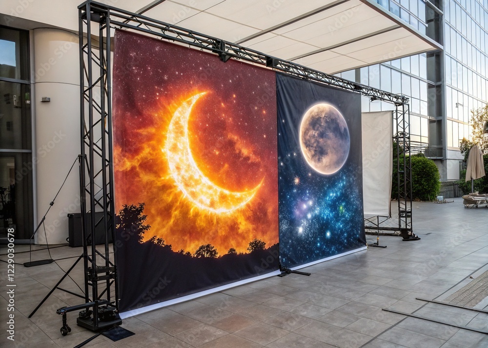 Fototapeta premium Sun and Moon Ethereal Pattern - Abstract Art