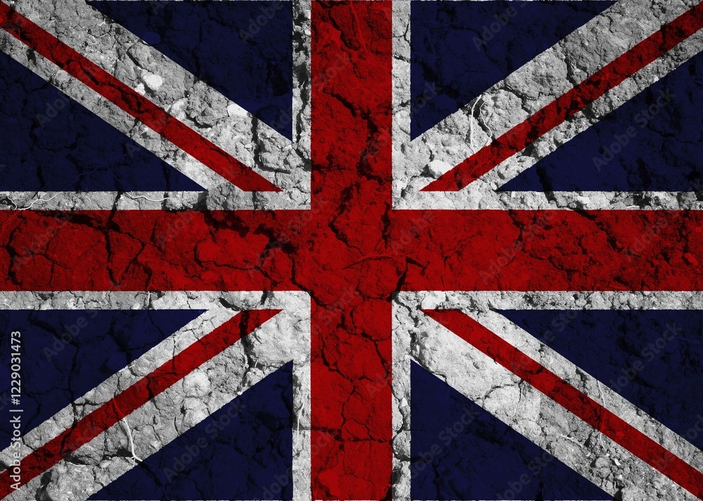 Fototapeta premium Great britain flag with texture on background