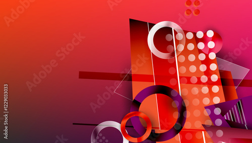 Abstract background geometric design with colorful gradients