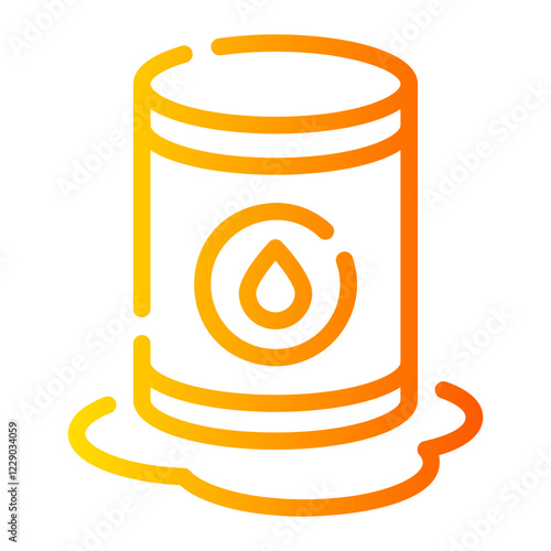 oil spill Line Gradient Icon