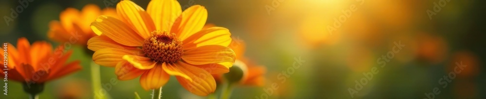 Sunlit Helenium flowers with intricate petals and stamens, flower, colorful, sunlit Sunlit Helenium flowers with intricate petals and stamens, flower, colorful, sunlit