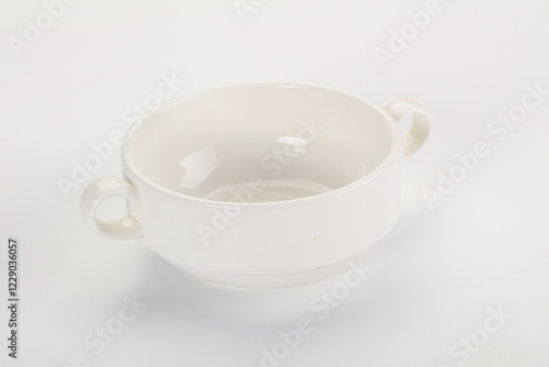 White empty clean bowl for soup