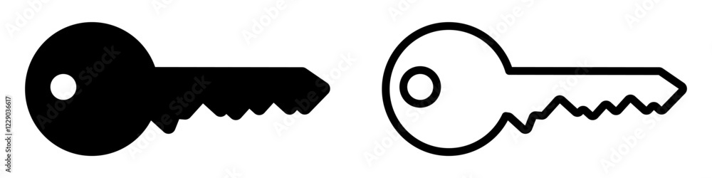 Key icon symbol simple design Key icon symbol simple design