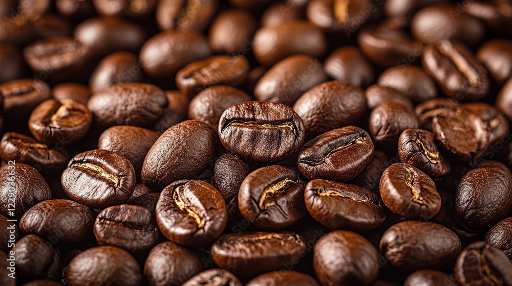 Coffee beans texture panoramic banner for cafe decor and marketing design Coffee beans texture panoramic banner for cafe decor and marketing design