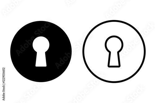 Keyhole icon symbol simple design