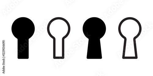 Keyhole icon symbol simple design