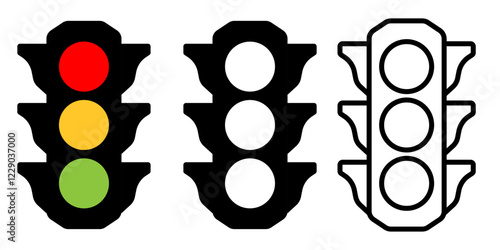 Traffic lights icon simple design