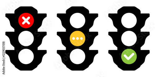 Traffic lights icon simple design