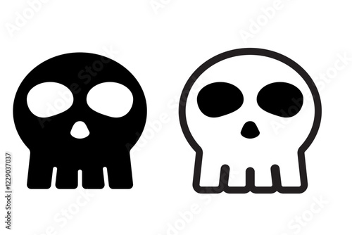 Skull icon symbol simple design