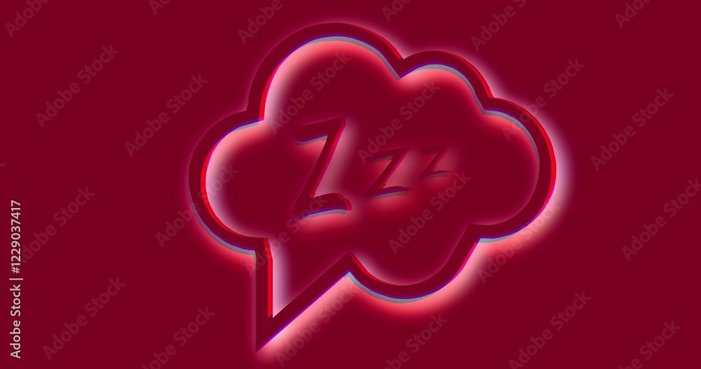 Stylized Sleep Thought Bubble Graphic Stylized Sleep Thought Bubble Graphic