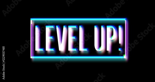 3D Text Graphic of 'Level Up!'