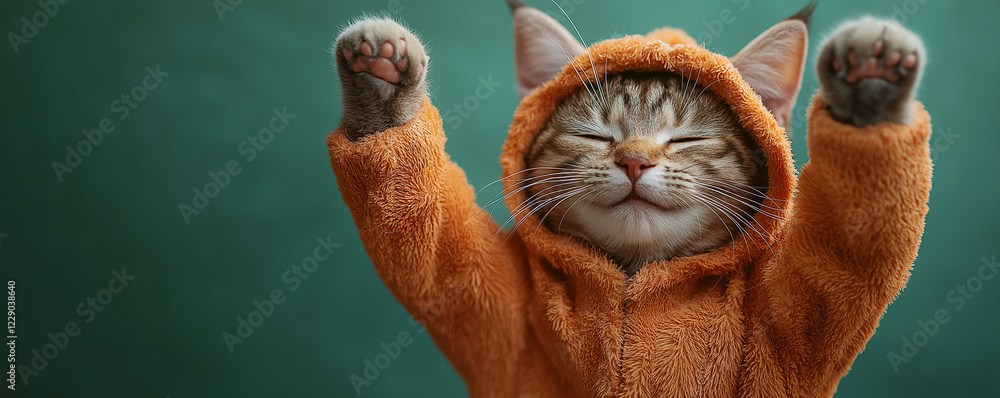 Obraz premium 着ぐるみを着た猫