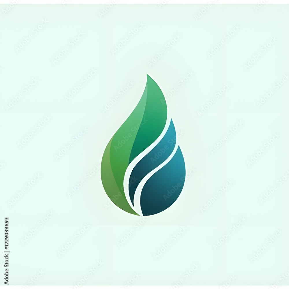 Stylized Green Leaf Icon Symbolizing Eco Friendly and Sustainable Concepts Stylized Green Leaf Icon Symbolizing Eco Friendly and Sustainable Concepts