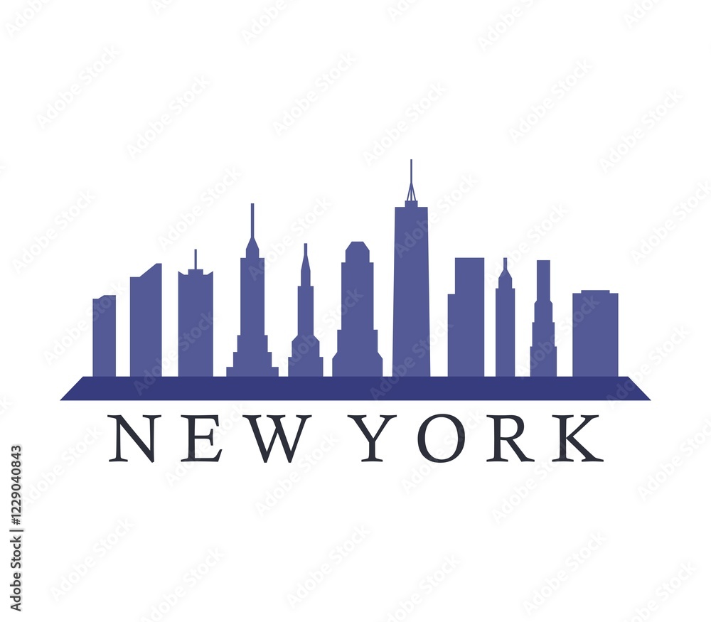 New york icon illustrated in vector on white background New york icon illustrated in vector on white background