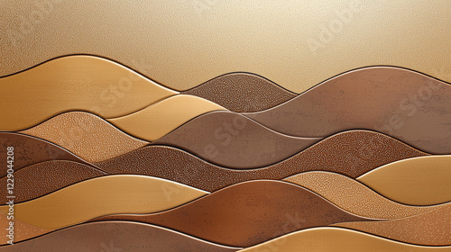 Abstract Terrain: 3D Rendered Landscape with Textured Hills