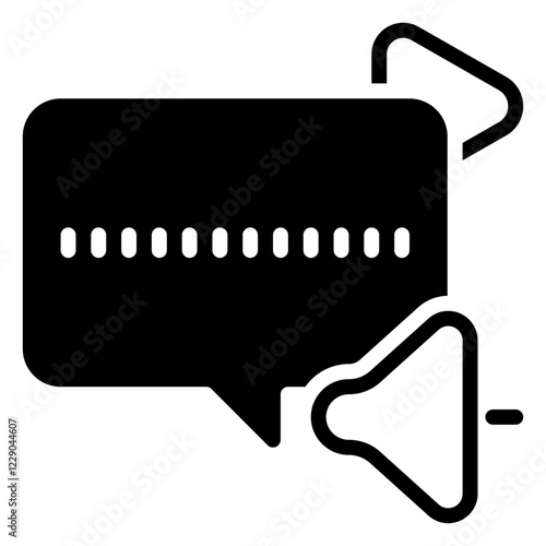 Mute icon, glyph icon style